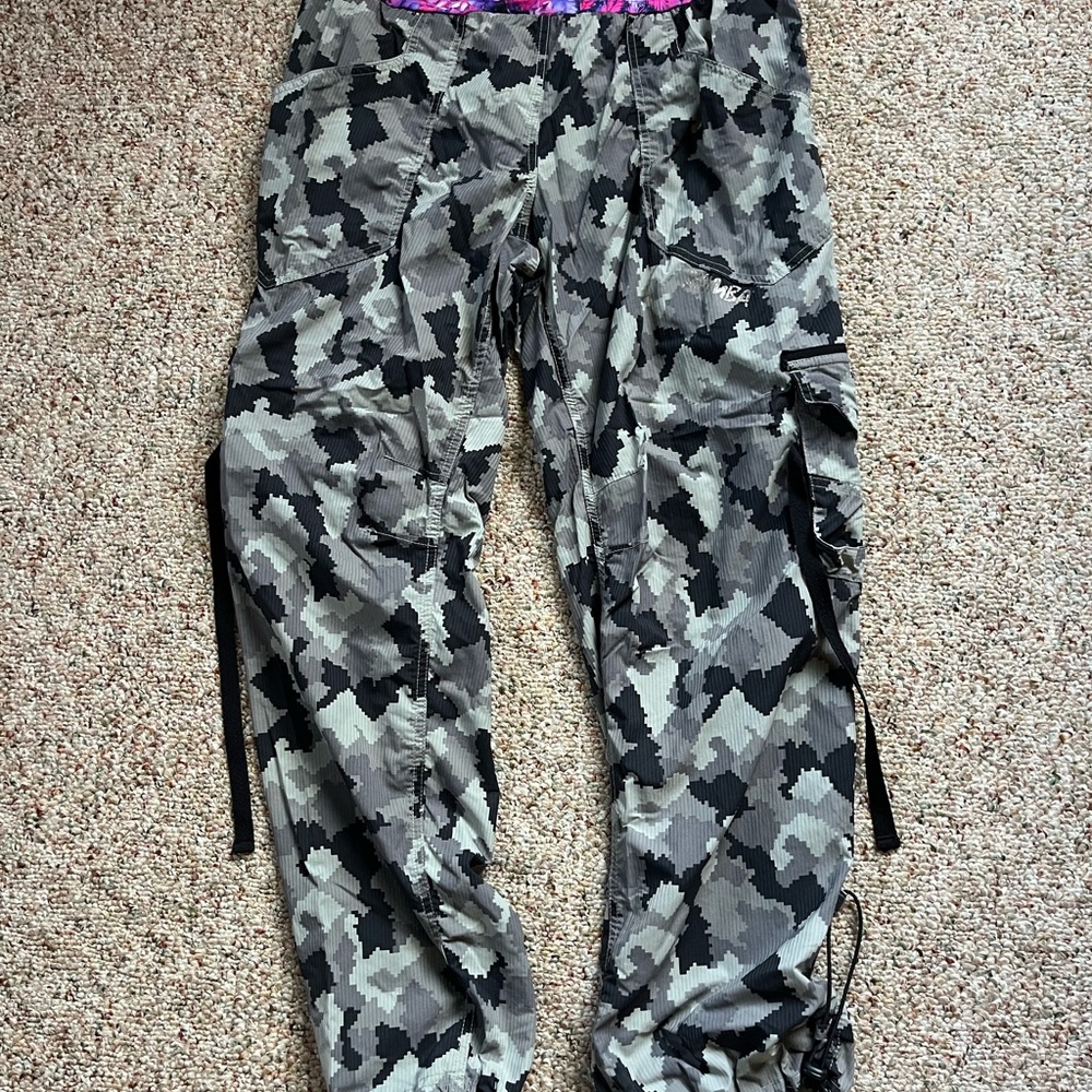 Gray Camouflage Zumba Cargo Pants